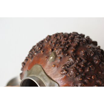 寿久銘 瓢錫茶壺 錫建水　M449 