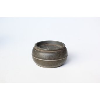 寿久銘 瓢錫茶壺 錫建水　M449 