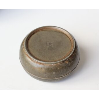 寿久銘 瓢錫茶壺 錫建水　M449 