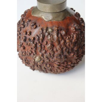 寿久銘 瓢錫茶壺 錫建水　M449 