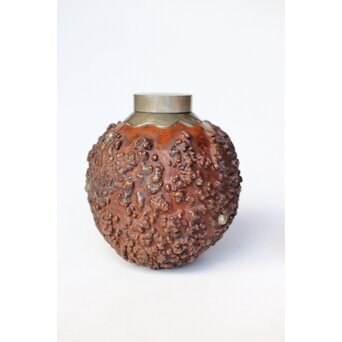 寿久銘 瓢錫茶壺 錫建水　M449 