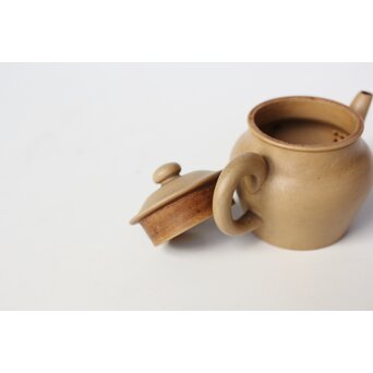 柴田一光 常滑焼 後手白泥急須　P516 