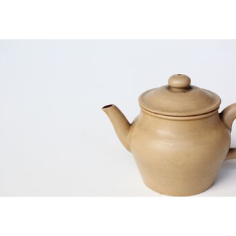 柴田一光 常滑焼 後手白泥急須　P516 