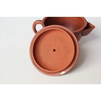 片岡二光 常滑焼 後手朱泥急須　P517 