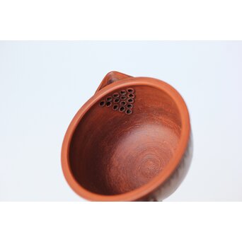 片岡二光 常滑焼 後手朱泥急須　P517 