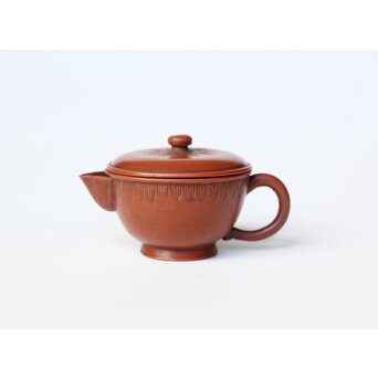 片岡二光 常滑焼 後手朱泥急須　P517