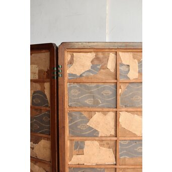 高島屋刺繍 稀少タグ付 花鳥刺繍衝立　U368 