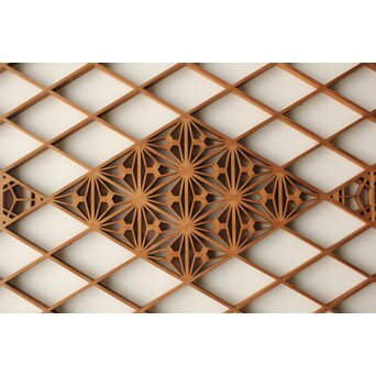 白木 小型組子書院/天袋　R0457 