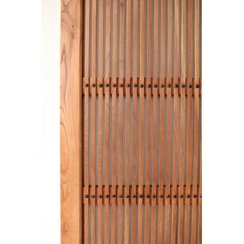 総欅白木格子蔵戸　W0186Y 