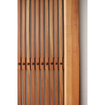 総欅白木格子蔵戸　W0186Y 