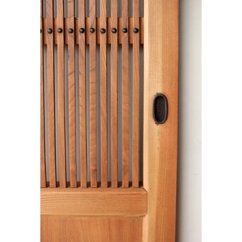 総欅白木格子蔵戸　W0186Y 