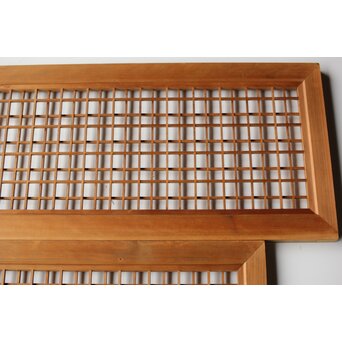 違い組子の欄間 2枚1組　R0462 