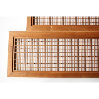 違い組子の欄間 2枚1組　R0462 