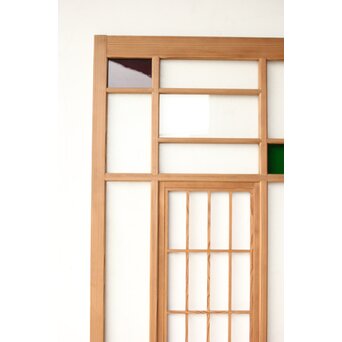 色ガラスと障子の建具 4枚1組　GD0267Y 