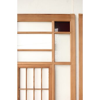 色ガラスと障子の建具 4枚1組　GD0267Y 