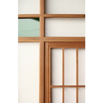 色ガラスと障子の建具 4枚1組　GD0267Y 