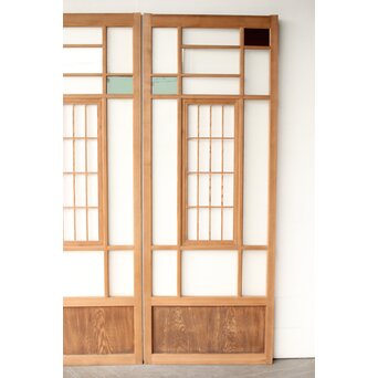 色ガラスと障子の建具 4枚1組　GD0267Y 