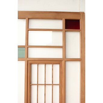 色ガラスと障子の建具 4枚1組　GD0267Y 