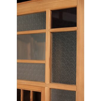 色ガラスと障子の建具 4枚1組　GD0267Y その他はなしじガラスとクリアガラス