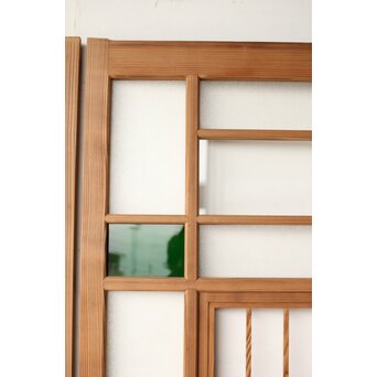 色ガラスと障子の建具 4枚1組　GD0267Y 