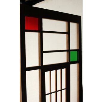 色ガラスと障子の建具 4枚1組　GD0267Y 