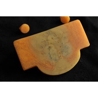 Almeric Walter ワルターガラス 鍬形文インクトレイ　Y058 