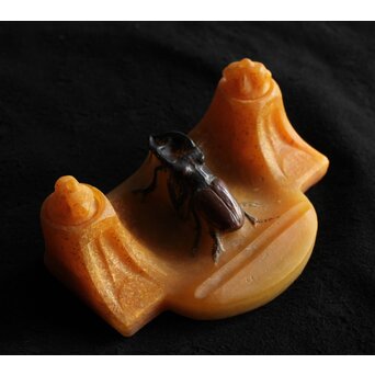 Almeric Walter ワルターガラス 鍬形文インクトレイ　Y058