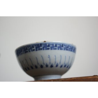 倣古染付 卍染付煎茶碗5客　P521 