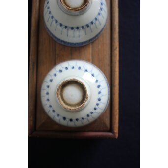 倣古染付 卍染付煎茶碗5客　P521 