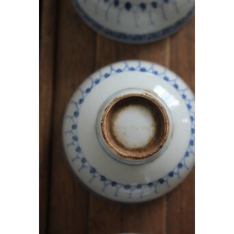 倣古染付 卍染付煎茶碗5客　P521 