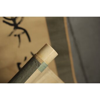 前田黙鳳 西周 金文【寰盤】臨書 絹本掛軸　Z576 