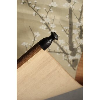 圓崖筆 梅に鶯 絹本掛軸　Z577 