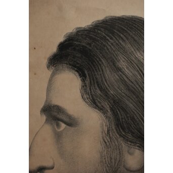 キリスト教徒 定方塊石【御聖像】共箱 紙本掛軸　Z580 