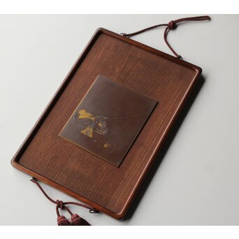 豊川光長 多作家合作 彫金額　M450 