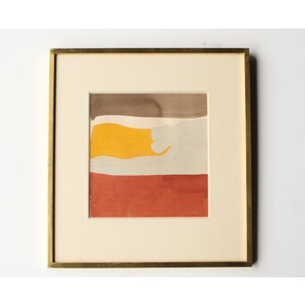 大沢昌助【寝る女】水彩額装　Z582