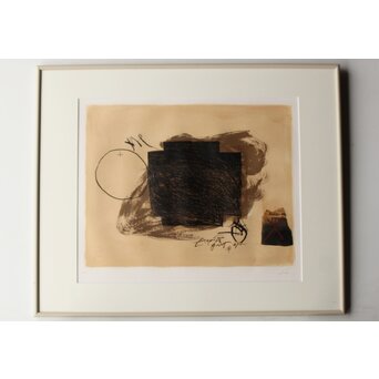 アントニ タピエス Antoni Tàpies【Cercle croix et collage】アクアチント サインあり　Z583