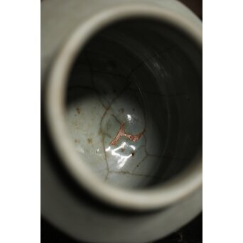 朝鮮李朝 白磁面取壺　P522 