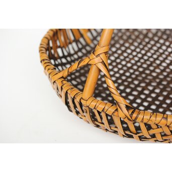 飯塚琅玕斎 竹工芸 籠　U369 