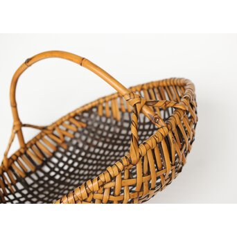 飯塚琅玕斎 竹工芸 籠　U369 