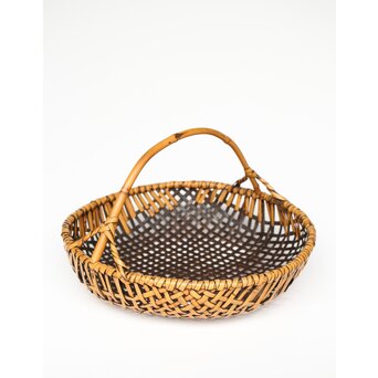 飯塚琅玕斎 竹工芸 籠　U369 