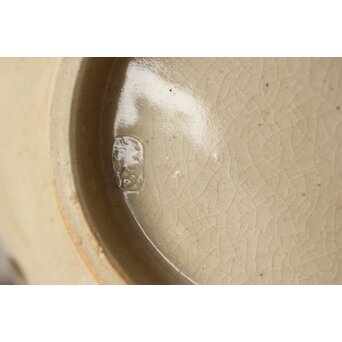 大野鈍阿 仁清白釉円孔透鉢　P524 