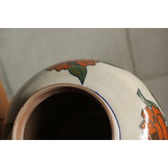 徳力孫三郎 花図 壺　P525 