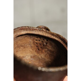 西村春湖 備前焼 宝瓶 急須　P526 