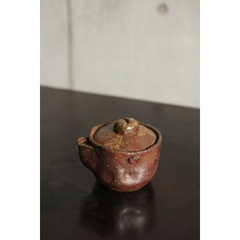 西村春湖 備前焼 宝瓶 急須　P526 