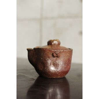 西村春湖 備前焼 宝瓶 急須　P526 