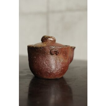 西村春湖 備前焼 宝瓶 急須　P526 