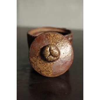 西村春湖 備前焼 宝瓶 急須　P526 