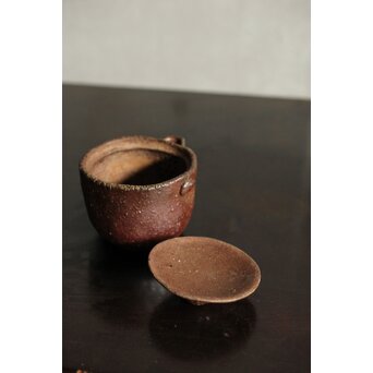 西村春湖 備前焼 宝瓶 急須　P526 