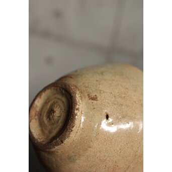 朝鮮李朝 笹葉火間 堅手茶碗　P527 