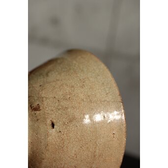 朝鮮李朝 笹葉火間 堅手茶碗　P527 